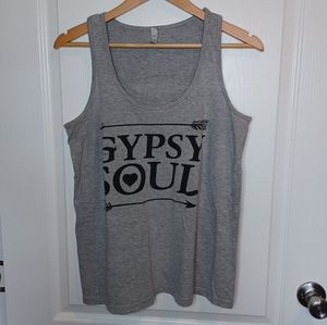 Graphic Gray Tank Size Large